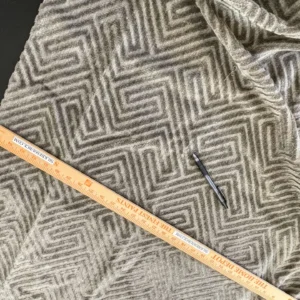 IMG_5814 10 Berkbox63 1.2 yard Scalamandre MEANDER VELVET Stone Cut Velvet Outdoor Brown Gray MSRP USD350/y