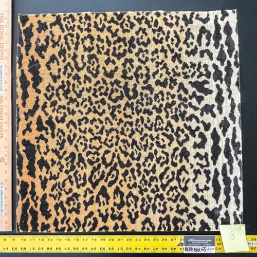 12 Berkbox63 Square Scalamandre Old World Weavers Leopard Velvet in Piccolo Linen Hiend Animal skin Cheetah Orange Black Velvet MSRP USD 500+/yard
