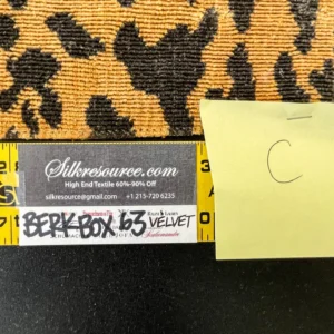 IMG_5824 13 Berkbox63 27"x1.2yard Scalamandre Old World Weavers Leopard Velvet Piccolo  Linen Hiend Animal skin Cheetah Orange Black Velvet MSRP USD 500+/yard