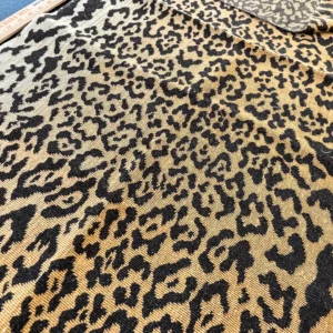 IMG_5825 13 Berkbox63 27"x1.2yard Scalamandre Old World Weavers Leopard Velvet Piccolo  Linen Hiend Animal skin Cheetah Orange Black Velvet MSRP USD 500+/yard