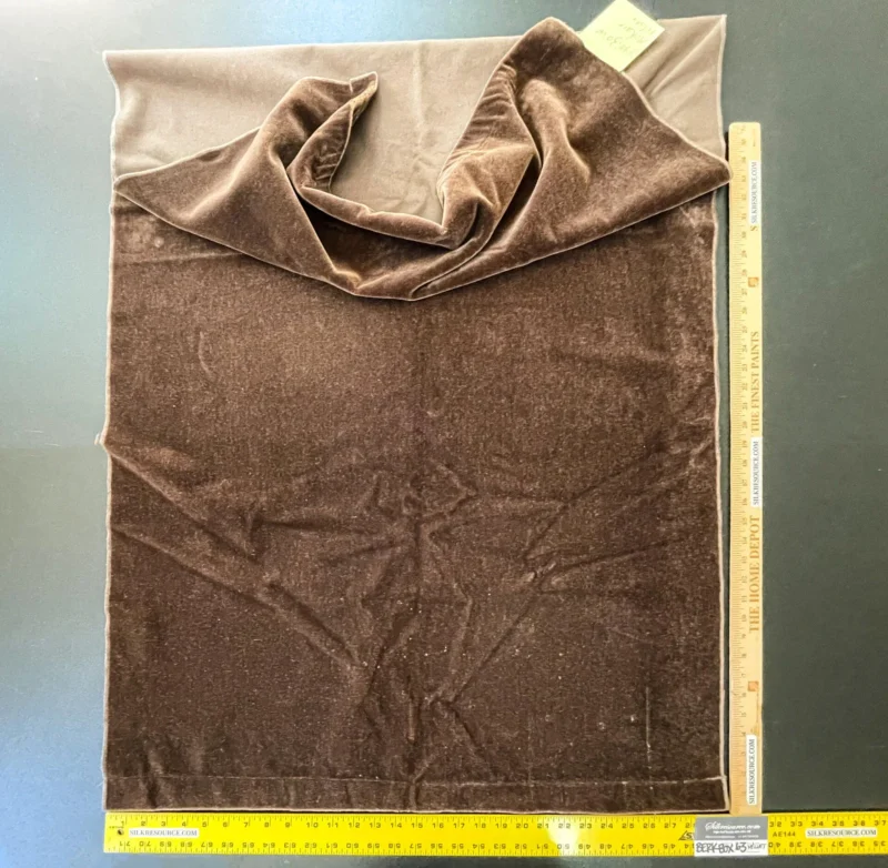 IMG_5833 16 Berkbox63 30"x1yard Scalamandre Mohair Velvet Plain Brown