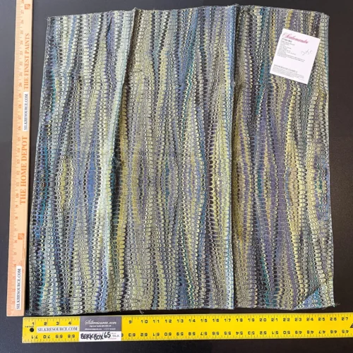 IMG_5846 2 Berkbox65 Square Scalamandre Ebru Silk Weave Peacock Marbled Paper Silk Jacquard Texture Blue Black Olive Green
