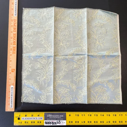 IMG_5870 10 Berkbox65 Square 16"x16" Scalamandre Floral Silk lampas Gray Beige