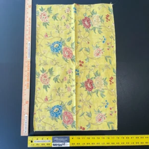 IMG_5873 11 Berkbox65 17"x27" Scalamandre STUPINIGI Yellow Chinoiserie Peony Lampas Floral MSRP USD418/y
