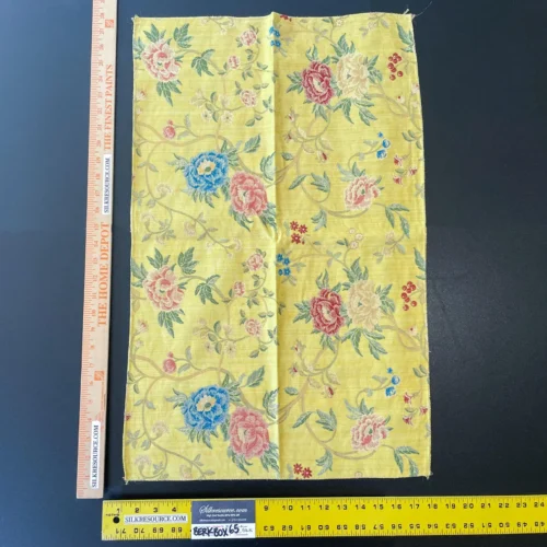 IMG_5873 11 Berkbox65 17"x27" Scalamandre STUPINIGI Yellow Chinoiserie Peony Lampas Floral MSRP USD418/y