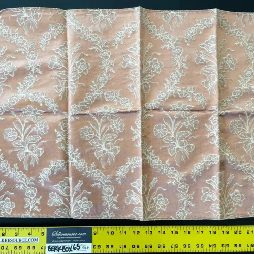 IMG_5894 18 Berkbox65 16"x24" Scalamandre Floral Silk lampas Peach White