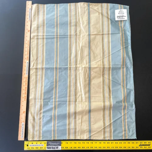 IMG_5931 1 Berkbox66 27"x1yard  Scalamandre GALLARD STRIPE CORNFLOWER/TAUPE