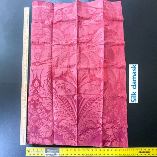 IMG_5960 10 Berkbox66 25"x1 yard Scalamandre Floral Red Silk Damask