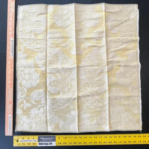 IMG_5966 12 Berkbox66 26"x 26" Scalamandre Silk Damask Yellow White Botanical