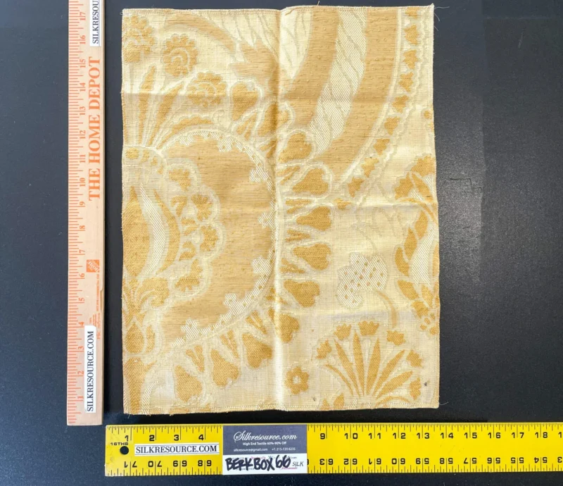 IMG_5972 14 Berkbox66 17"x 14" Scalamandre Damask Yellow Jacquard Woven Large pattern