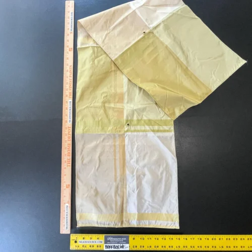 IMG_5978 16 Berkbox66 15"x 1.4yard Scalamandre Silk Satin White Green Beige