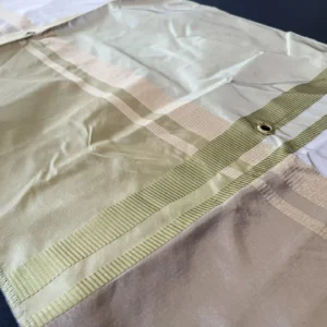 16 Berkbox66 15"x 1.4yard Scalamandre Silk Satin White Green Beige