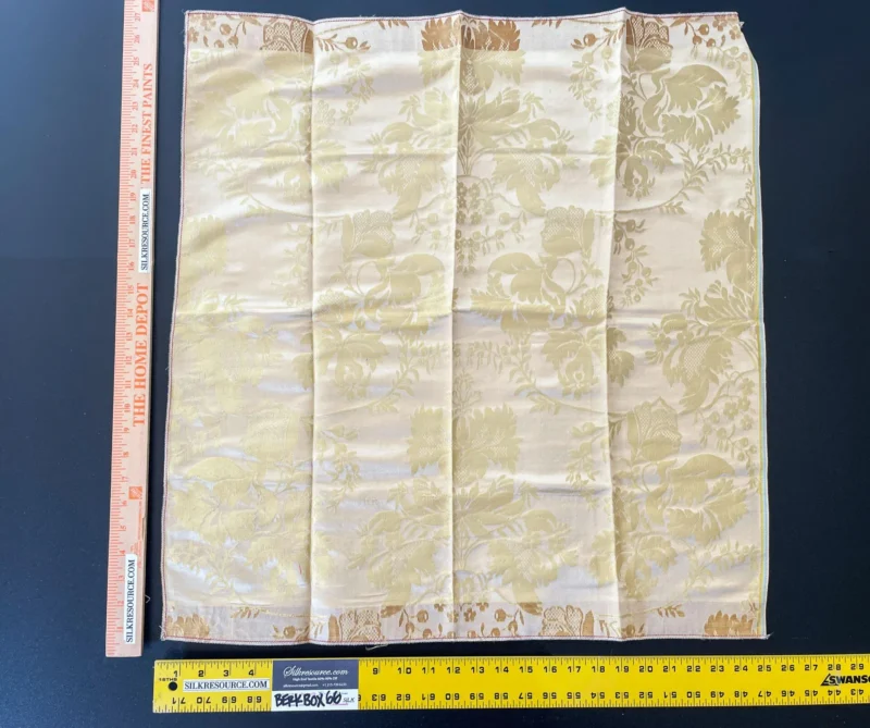 IMG_5996 22 Berkbox66 27"x27" Square Scalamandre Silk Damask Beige Botanical