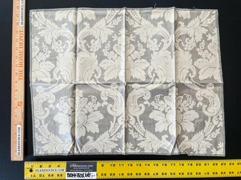 IMG_6011 26 Berkbox66 23"x 18" Scalamandre Silk Print Damask Light Brown on Beige