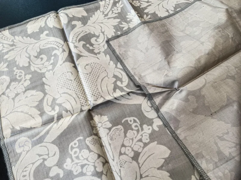 IMG_6013 26 Berkbox66 23"x 18" Scalamandre Silk Print Damask Light Brown on Beige