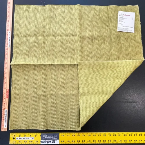IMG_6178 1 Berkbox68 27"x27"  Scalamandre CAMBRIDGE Citron Yellow Jacquard Chevron Strie Texture