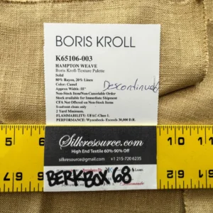 IMG_6209 16 Berkbox68 27"x27"  Scalamandre HAMPTON WEAVE Camel Light Brown Boris Kroll-Texture Pallete Solid