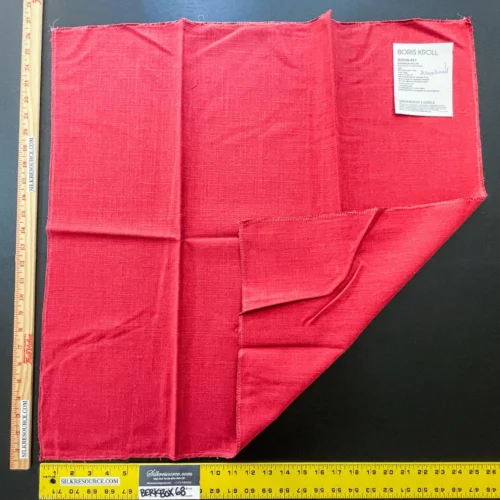 IMG_6210 17 Berkbox68 27"x27"  Scalamandre HAMPTON WEAVE Ruby Red Boris Kroll-Texture Pallete Solid