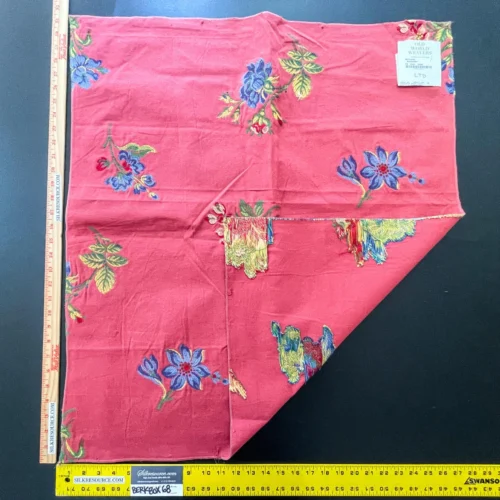 IMG_6214 19 Berkbox68 31"x31"  Scalamandre NOCTURNE BURGUNDY Flowers on Red