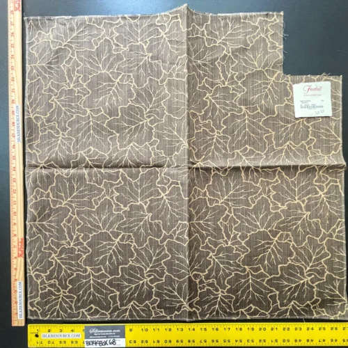 IMG_6218 21 Berkbox68 27"x27" Scalamandre MAPLEWOOD BROWN Leaf Botanical Foliage