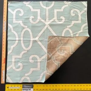 IMG_6283 37 Ev4 Scalamandre 1.2y Bermuda Rose Hydrangea Blue Yellow Peach Cream Floral Linen Print