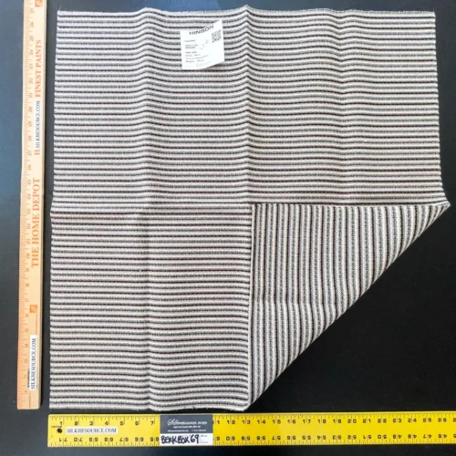 IMG_6366 11 Berkbox69 27″x27″ Square Scalamandre Hearst Brown Stripe Woven