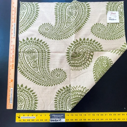 29 Berkbox69 27″x27″ Square Scalamandre KASHMIR GREEN Paisley Woven