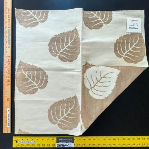 33 Berkbox69 25″x27″ Square Scalamandre PELICAN POINT SAND Beige Leaf Botanical Foliage