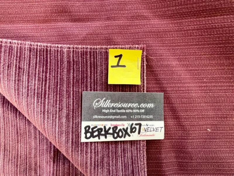 IMG_6572 1 Berkbox67 27"x 27" Square Scalamandre NOBEL PURPLE MAGIC Plains Texture Velvet MSRP USD186