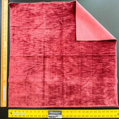 IMG_6600 13 Berkbox67 28"x 28" Square Scalamandre Velvet Red Plains Texture