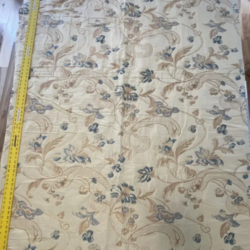 IMG_7151 26 Berkbox52 79" x 52"  Scalamandre La Fiorentina Blue / Antique Peach Lampases By Old World Weavers MSRP USD 456/Y