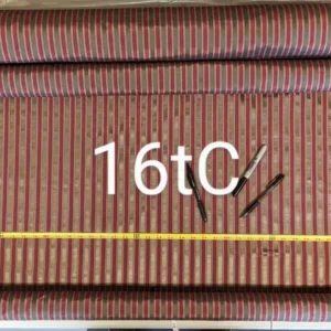 2.6Y Scalamandre 100% silk Shirred Stripe Persimmon Red Bronze Luxurious Timeless MSRP USD 363/Y minor defects