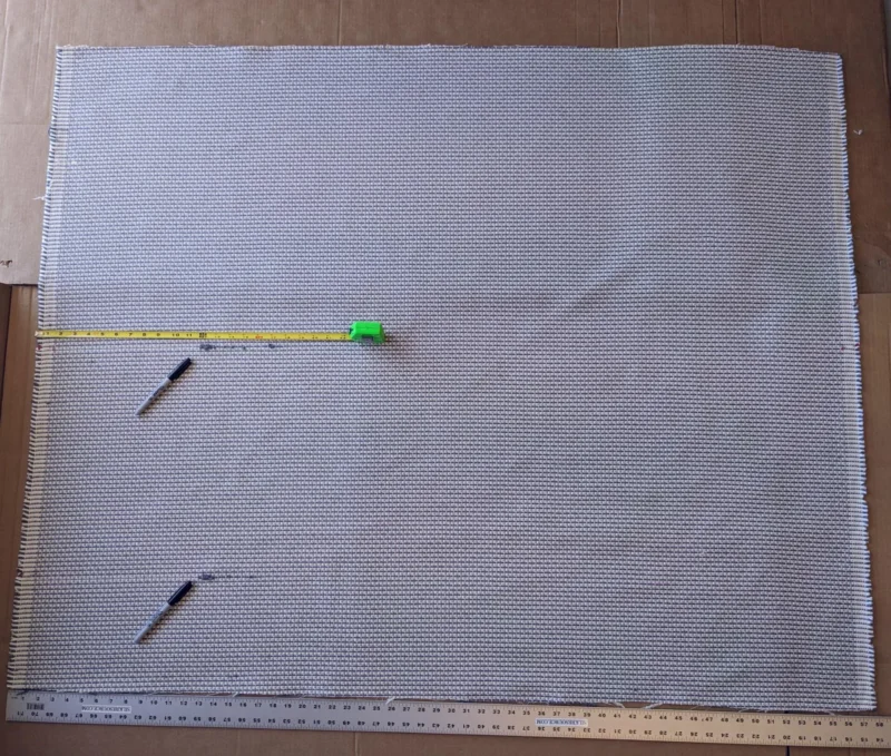 PXL_20230724_224531411.MP~2 1.3Y Scalamandre Maia Grey Watkins Pewter Silver Blue Chenille MSRP USD 178/yard (Defects)