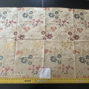 img_7511-2 High End Renaissance Lampas Spanish Valencia Metallic Brocade Garland red green gold on Cream