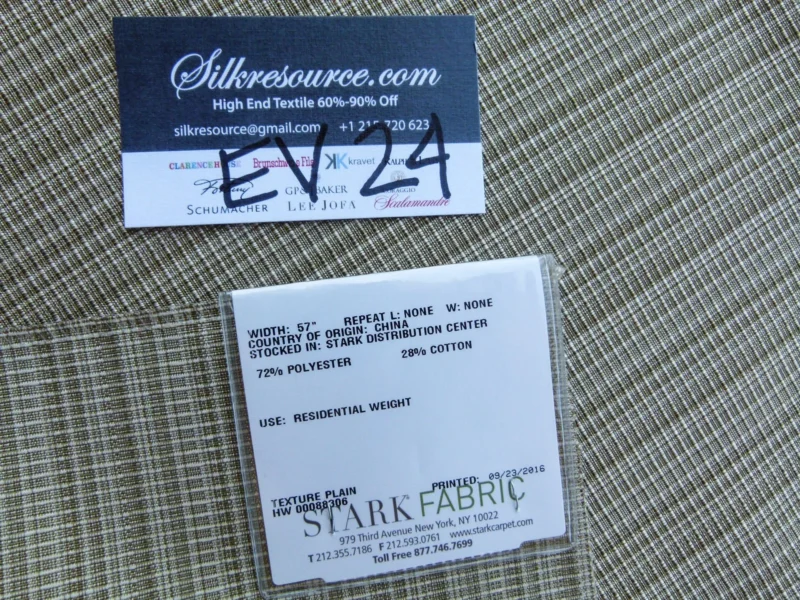 14 EV24 27"x27" Square Scalamandre Texture Plain  Green Stripe