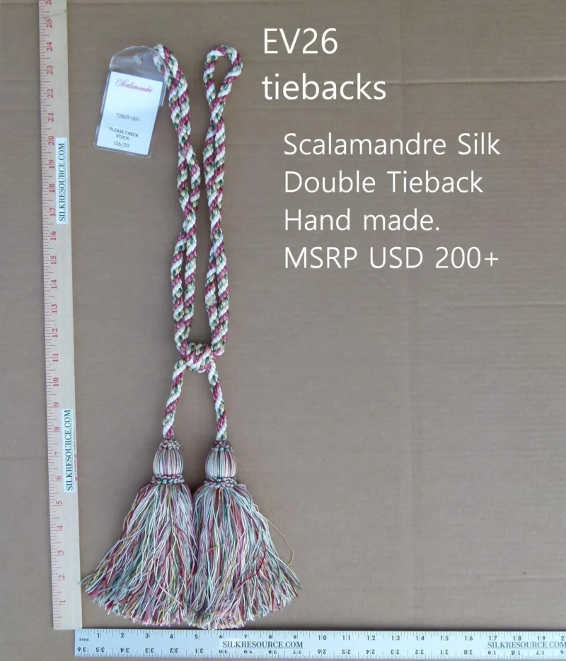 P1120257 Scalamandre Silk Double Tieback Hand Made MSRP USD200+  T2825-001