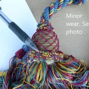 P1120267 Scalamandre Silk Tiebacks Handmade Silk Double Tieback Blue MSRP USD400 each T2946-02