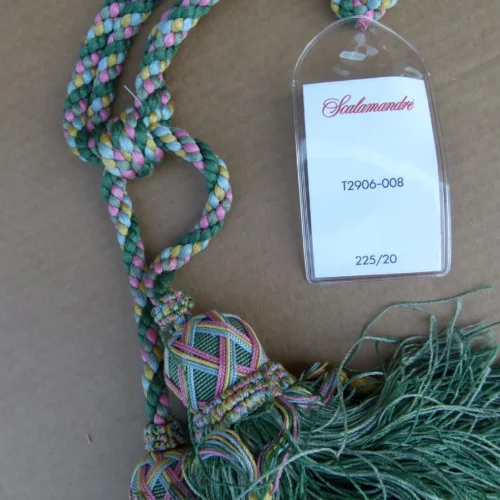 Scalamandre Silk Tiebacks Handmade  Double Tassel Green MSRP USD500+ each T2906-008