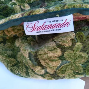 P1120302 Pillow Case only Scalamandre Marly Velvet Green Sphere Pillow 12" Diameter