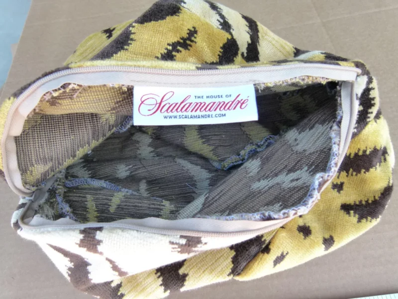 P1120307 Pillow Case only Scalamandre Tigre Velvet Pillow Handmade in US Sphere Pillow
