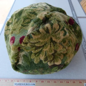 P1120314 Pillow Case only Scalamandre Marly Velvet Green Sphere Pillow 12" Diameter