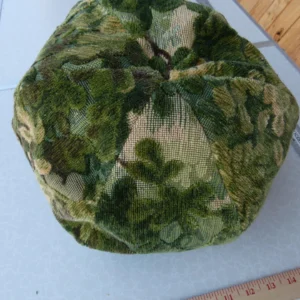 P1120315 Pillow Case only Scalamandre Marly Velvet Green Sphere Pillow 12" Diameter