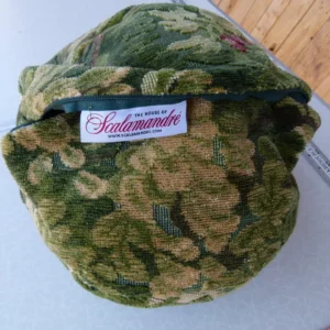 P1120316 Pillow Case only Scalamandre Marly Velvet Green Sphere Pillow 12" Diameter