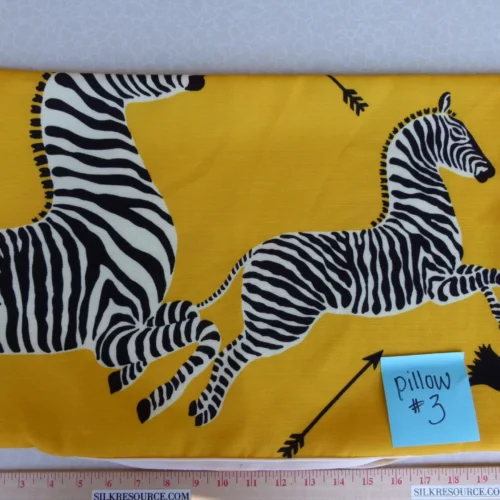 P1120333 Pillow Case only Scalamandre Zebra Outdoor Lumbar Pillow Yellow Black 22x14" MSRP USD 259 (#3)
