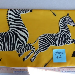 P1120338 Pillow Case only Scalamandre Zebra Outdoor Lumbar Pillow Yellow Black 22"x14" MSRP USD 259 (#1)