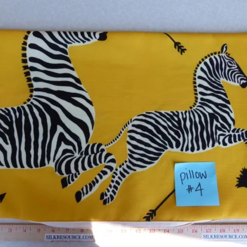 P1120338 Pillow Case only Scalamandre Zebra Outdoor Lumbar Pillow Yellow Black 22x14" MSRP USD 259 (#4)