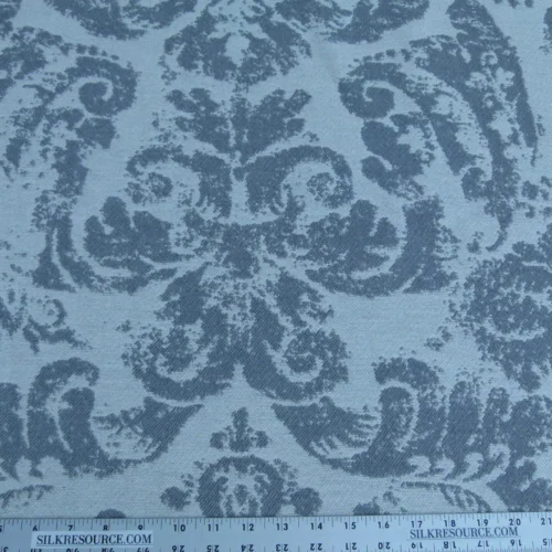 P1120365 2 EV27 2.2yrd x 55.5"wide  Scalamandre Archivo Reversible Cement Grey White Large Jacquard MSRP USD556/y