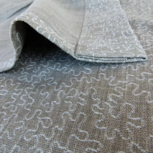 P1120392 8 EV27 2.3yd x 55" wide  Scalamandre SQUIGGLE TAUPE Beige Linen Abstract MSRP USD186