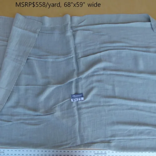 P1120422 15 EV27 1.9yd x 59" Wide Scalamandre Faces Sheer Cream Plain Solid Texture MSRP USD 558