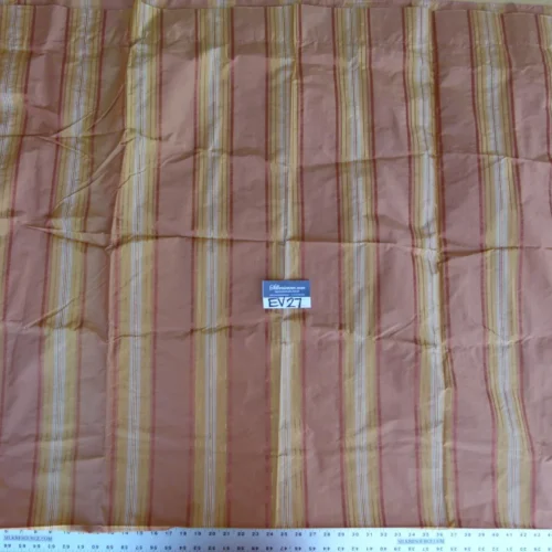 P1120431 17 EV27 2.1yd x 48"wide Scalamandre GRANVILLE STRIPE GINGER Silk Stripe Pink Gold
